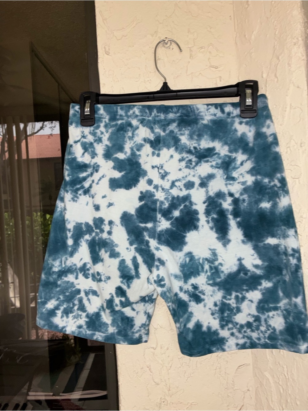 Fashion Nova Teal and White Tie-Dye Shorts - Picture 3 of 3